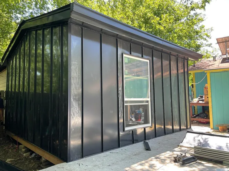 Black standing seam metal wall panels for Metal Roof Installation in Hellam